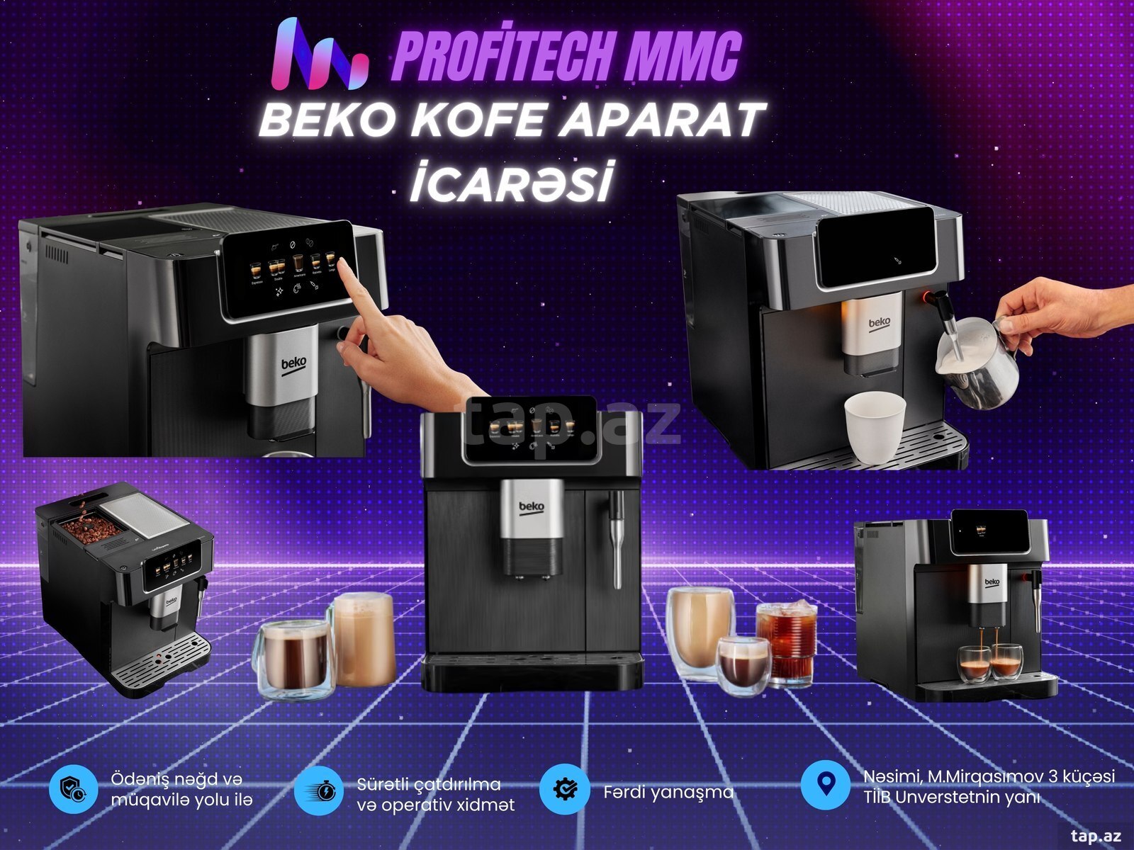 Qəhvə aparatı Beko icarəsi Qəhvə aparatı Beko icarəsi