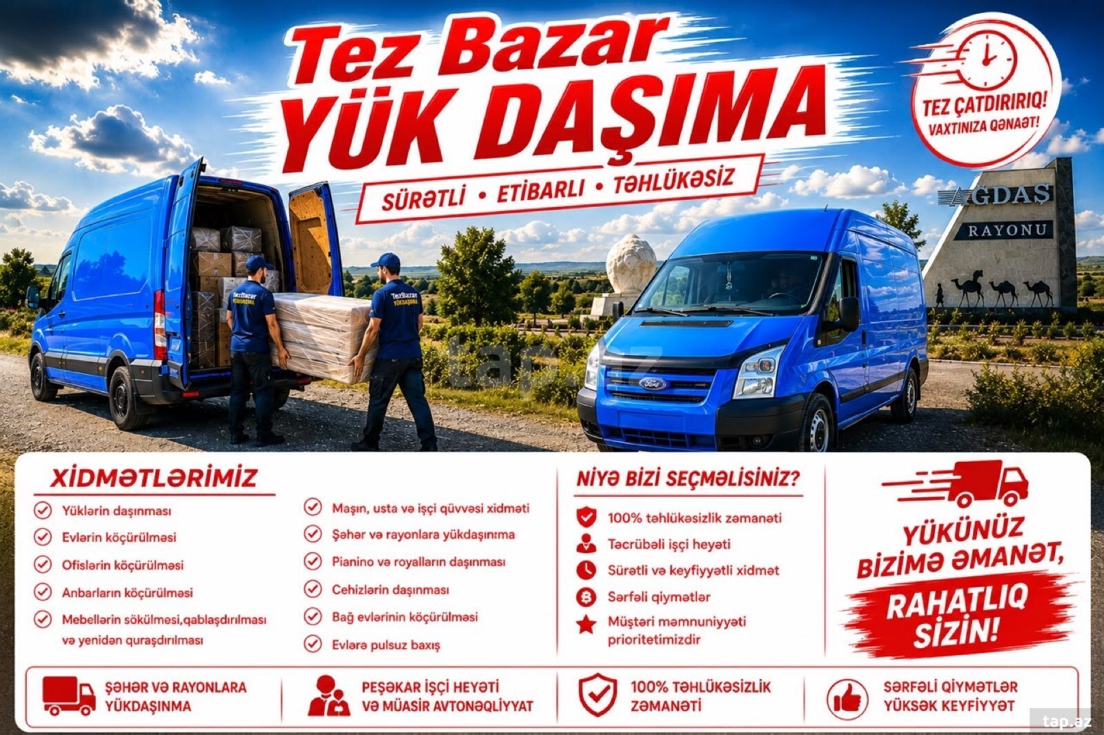 Yükdaşıma və qablaşdırma xidməti Yükdaşıma və qablaşdırma xidməti