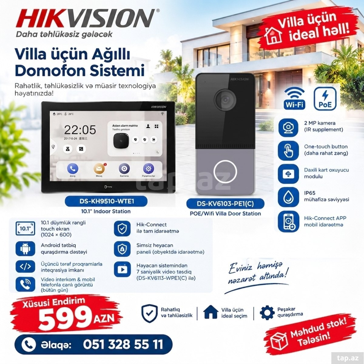 Hikvision domofon dəsti Hikvision domofon dəsti