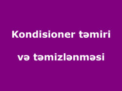 Kondisioner temiri ve temizlenmesi